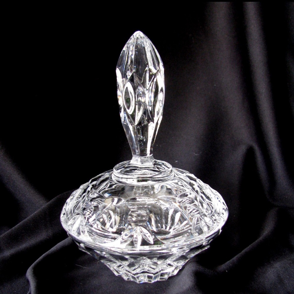 Vintage Crystal Cut Candy Dish with lid Nachtmann 1980's